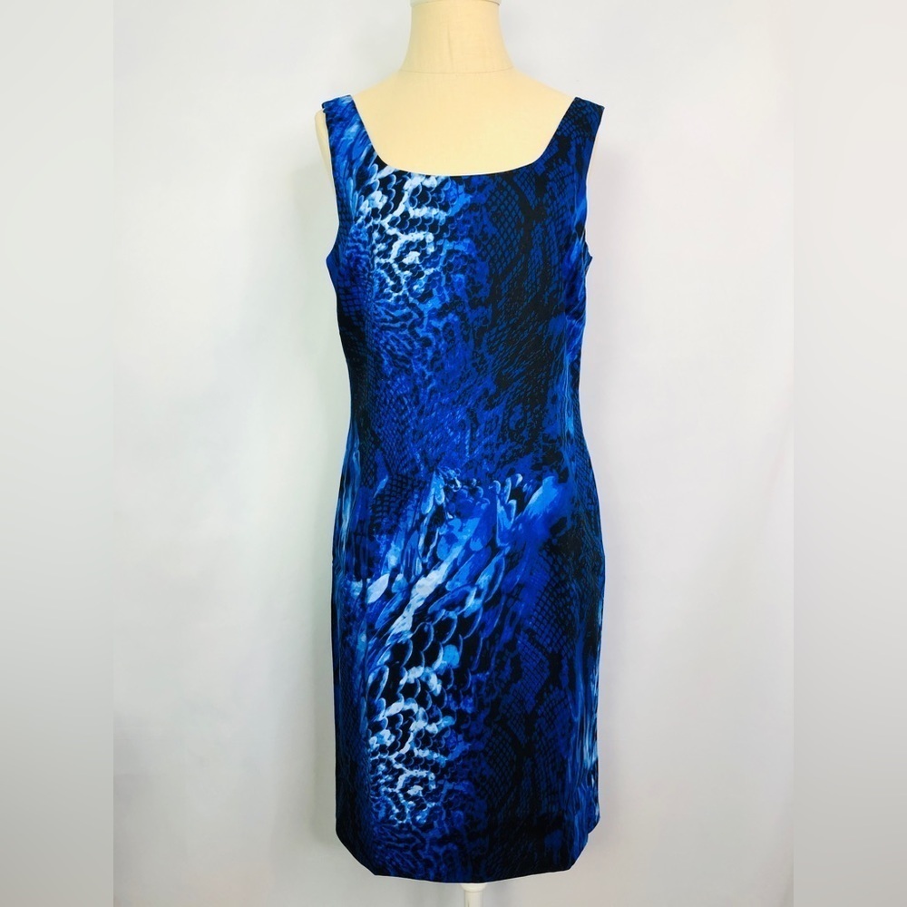 Premise Water Land Blue Multi Sleeveless Dress